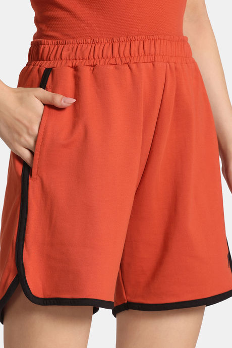 Rosaline Flex Fit Easy Movement Shorts - Burnt Ochre — image 6